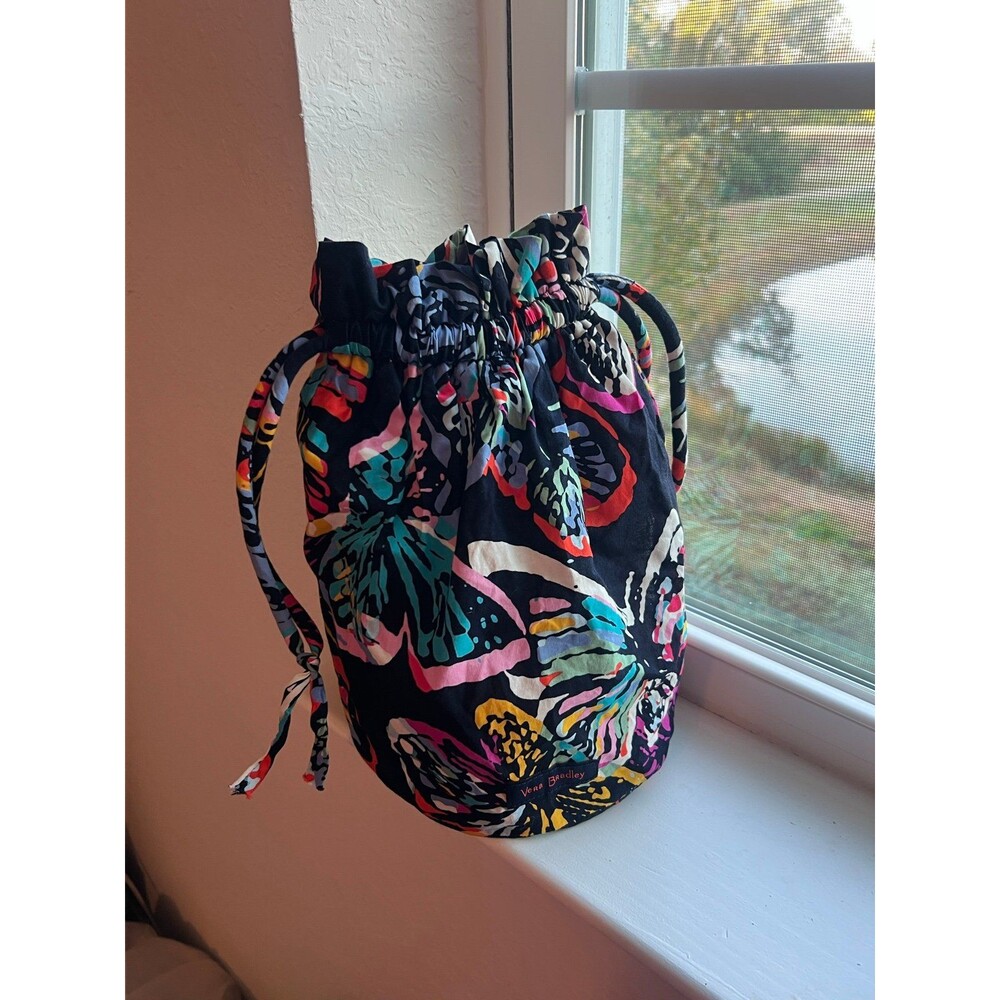 Vera Bradley Ditty Bag in Butterfly Flutter Bright Colorful Pattern